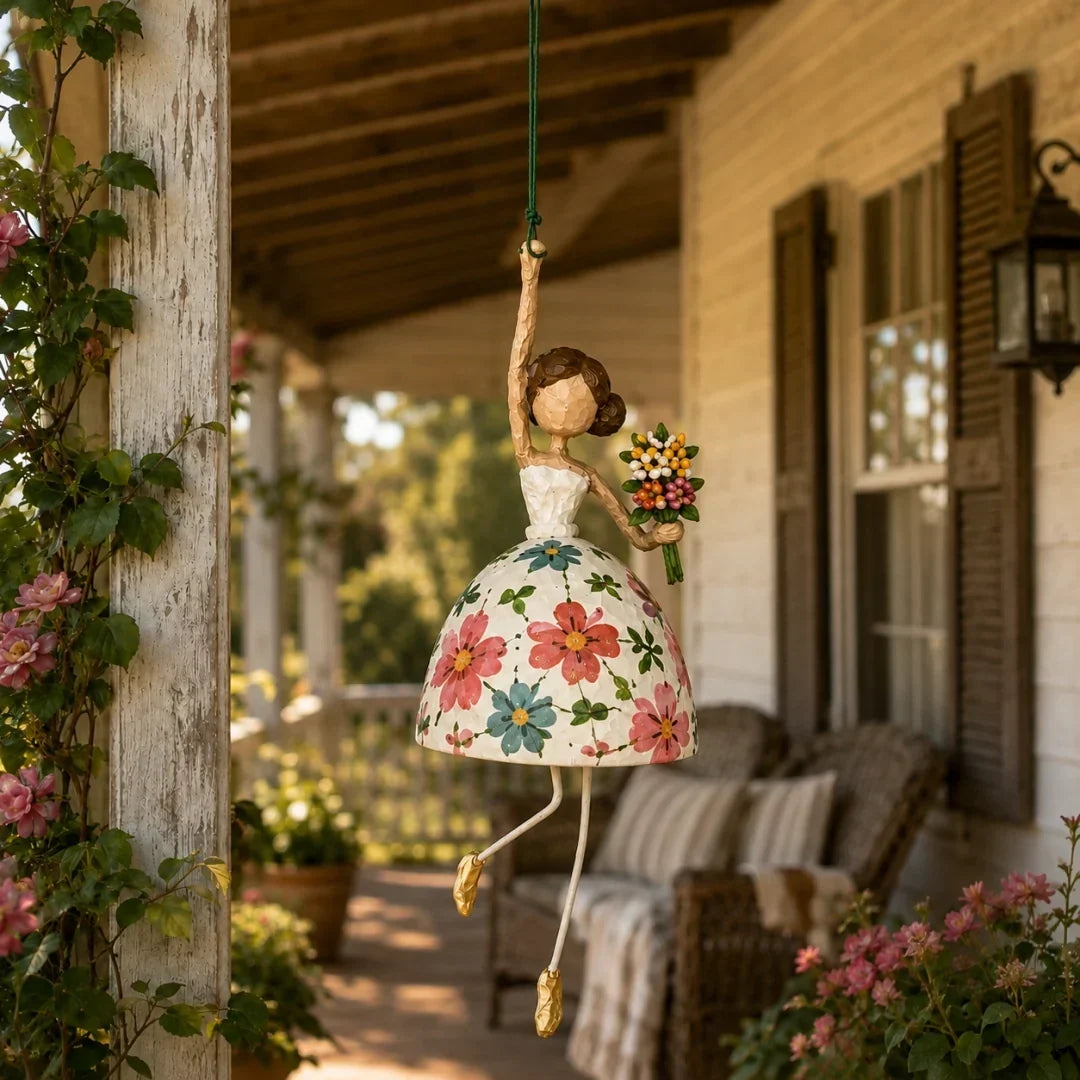 💃🌸 Laat jouw ruimte dansen — Speelse hangornament van een dansende dame