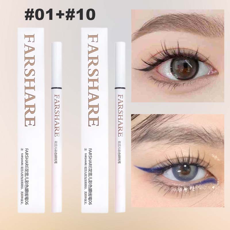 🔥Koop 1, krijg 1 gratis🌈Gekleurde eyelinerpen – Ultrafijne punt voor levendige, langdurige ooglooks