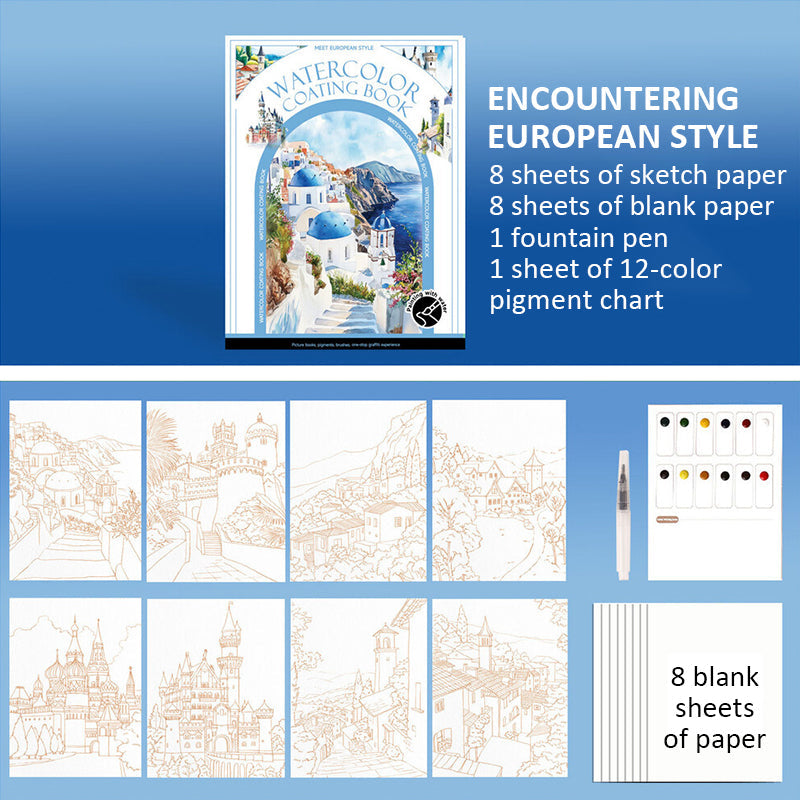 🔥Het populairste schilderij van deze maand | Draagbaar aquarel schetsboek