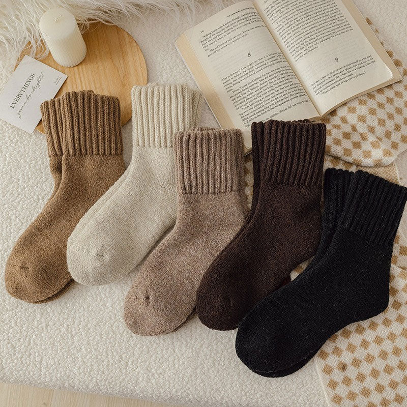 🌟Koop 1, krijg er 4 gratis🧦 Warme wollen sokken tot halverwege de kuit – perfect voor herfst en winter