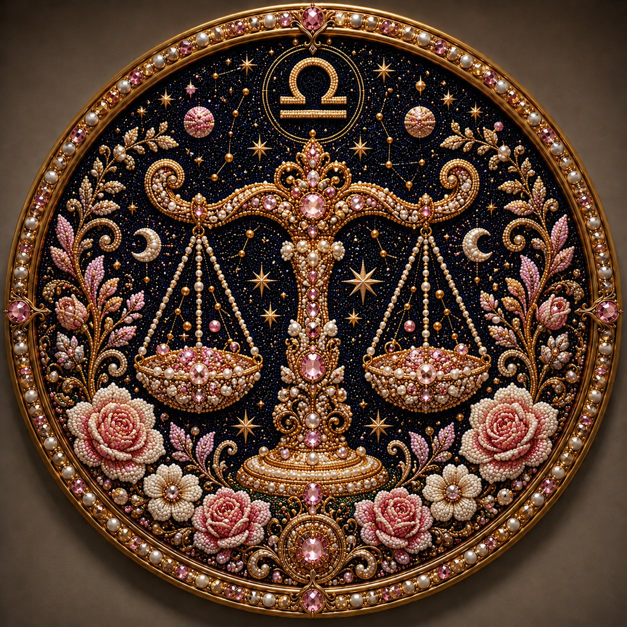 🌙 Magie Aan Je Muur! Luxe 3D Zodiak Parel Kunst Voor Een Sfeervol Huis 🔮