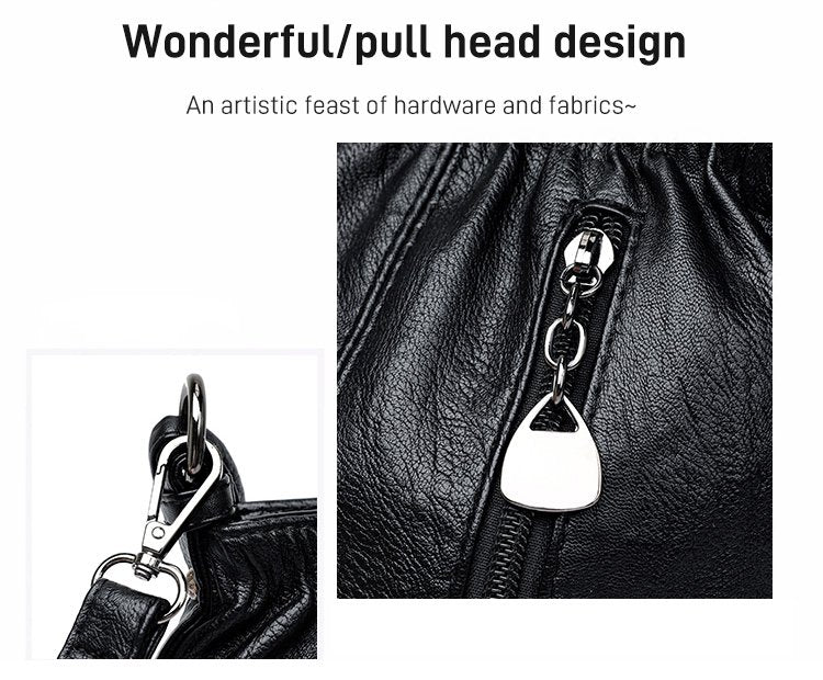 ⏳Tijdelijke aanbieding⏰ Geplooide leren bucket bag – Zacht materiaal, verstelbare schouderband en chique casual stijl ✨