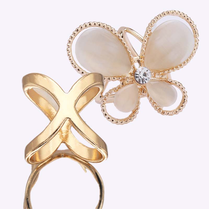 ❤️ ✨Koop 1 en krijg 1 gratis🔥Elegante dames sjaal met parel- en bloemenmotief en ringcli