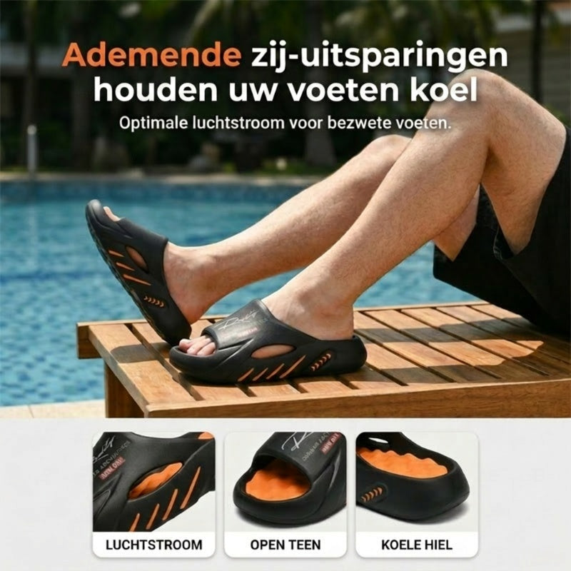 🥳ZOMER HITTEAANBIEDING🥳💞50.000+ VERKOCHT!💥49% KORTING! 🔥Antislip-dikke zool-wolkslides voor heren