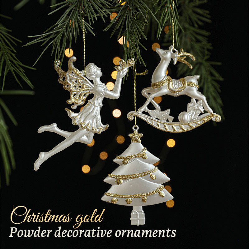 🎄🎁Kerstmis goudpoeder decoratieve ornamenten🏠