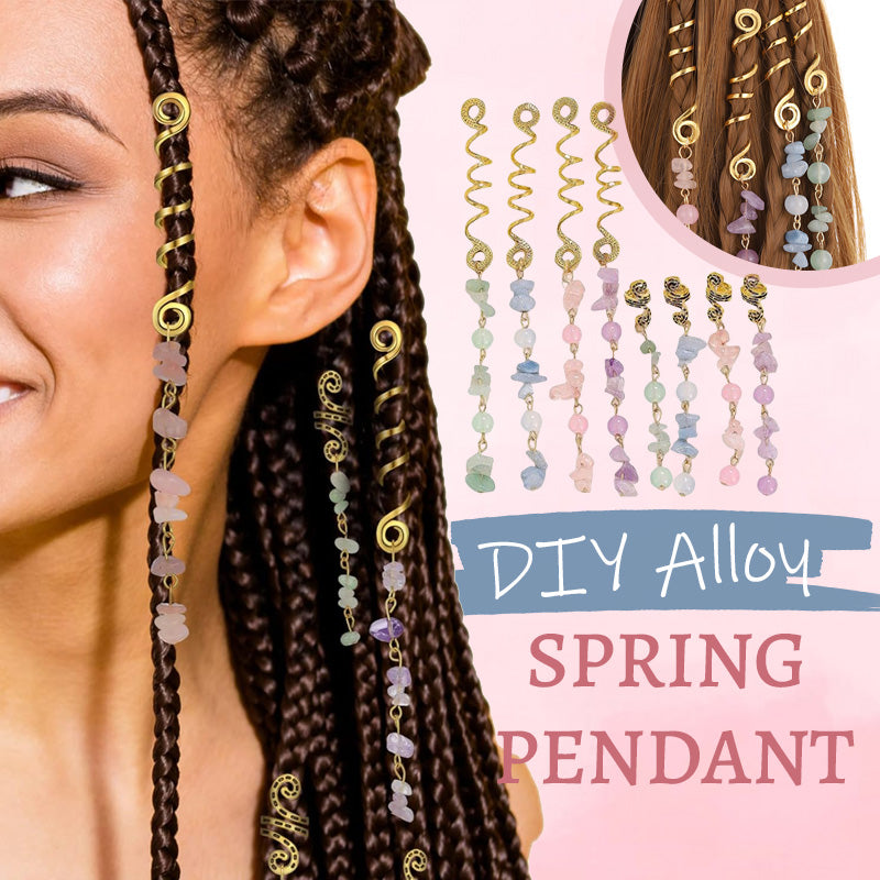 ✨💎 Natuursteen Spiraal Haaraccessoires – Sieraad voor Vlechten & Dreads