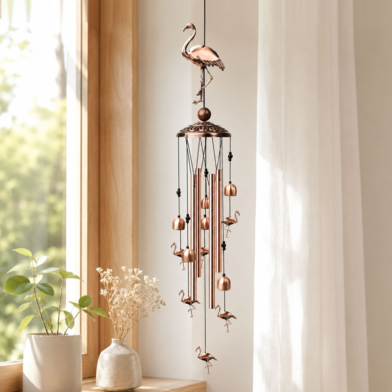 🎵 Rustgevende Vintage Metalen Windgong (90cm) — Creëer Je Eigen Zen-Oase Thuis ✨