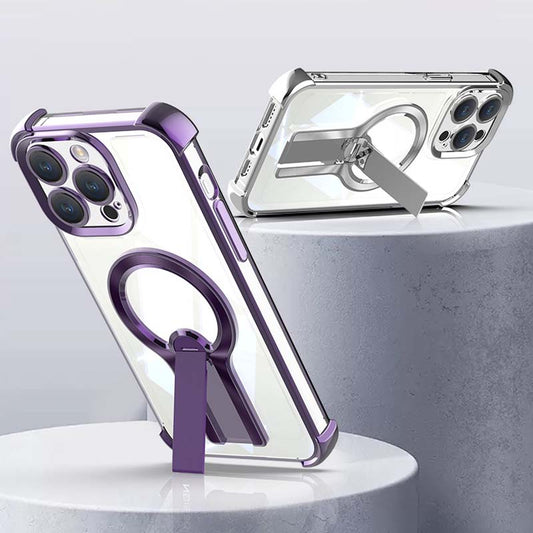 ✨Vier-hoek anti-val magnetische beugel mobiele telefoon cas