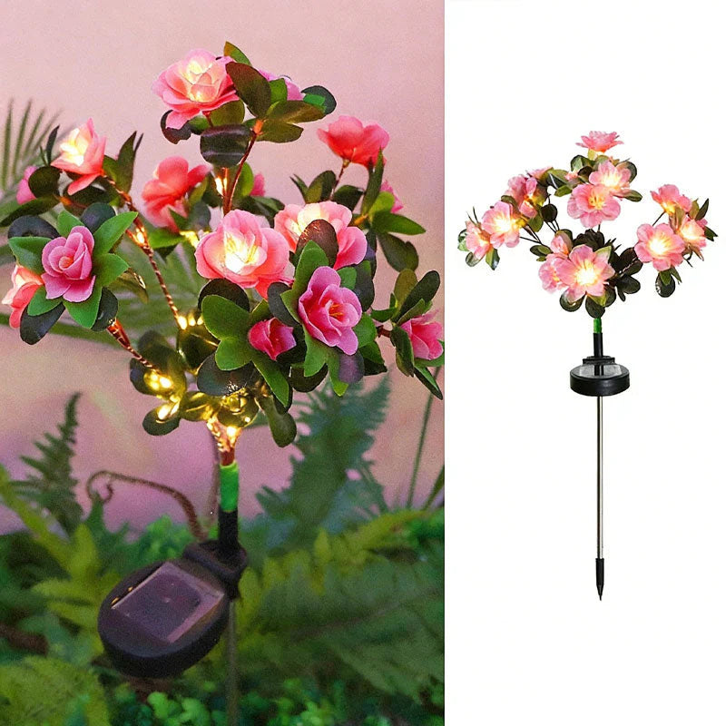 ⏳50 % de réduction pour une durée limitée⏰Lumière solaire sur piquet de fleur d'azalée de simulation💐💡