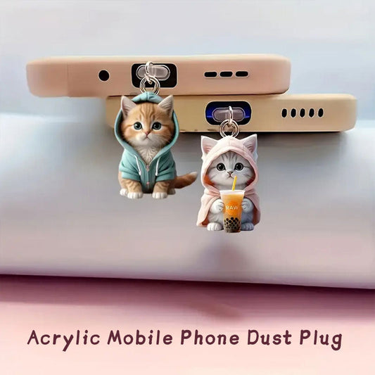 🐱Stofplug voor kat mobiele telefoo🐾