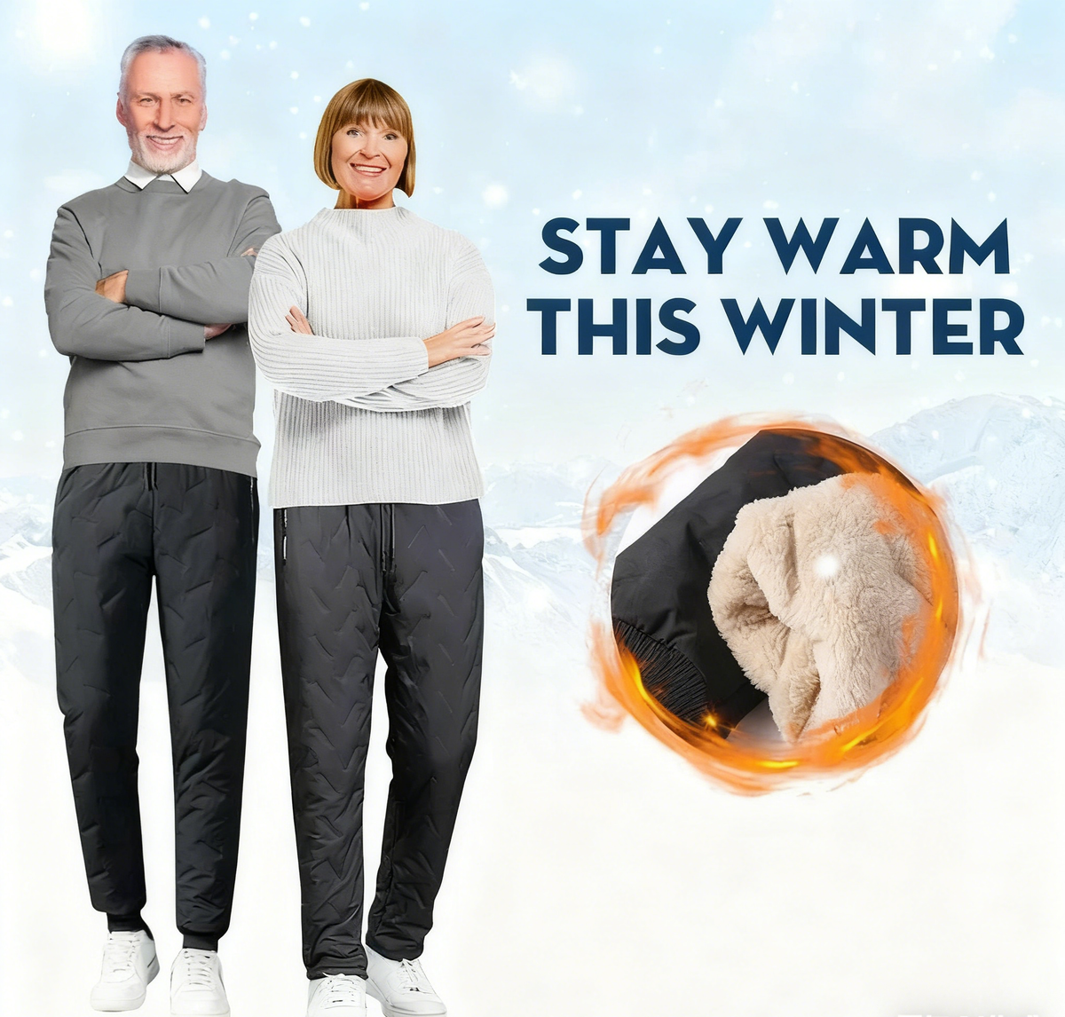 ✨ Unisex – extra zachte en warme fleece-gevoerde waterafstotende broek
