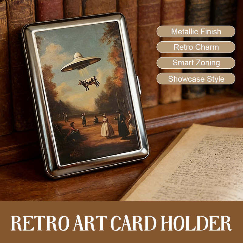 🔥 Laatste dag! 49% korting - 💖 Kaarthouder met retro kunstprint uit 2026 | Bestseller