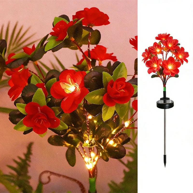 ⏳50 % de réduction pour une durée limitée⏰Lumière solaire sur piquet de fleur d'azalée de simulation💐💡