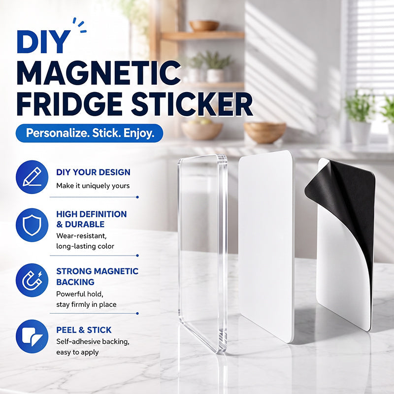 🧲 DIY-set voor koelkastmagneten met transparant acryl