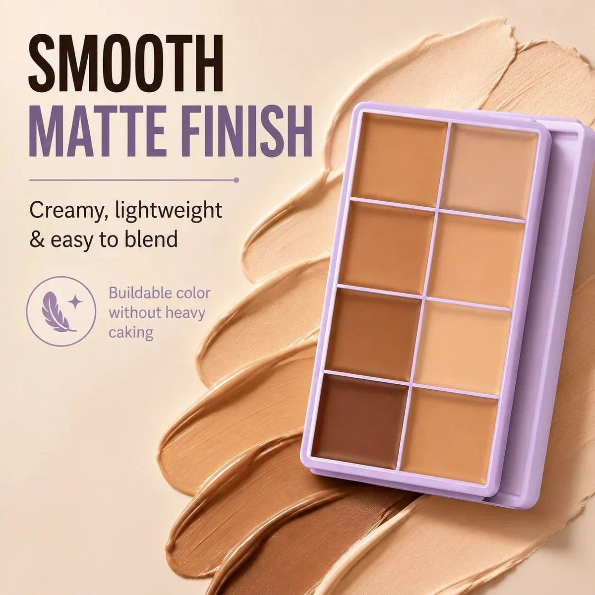 ✨💥🎨 8-kleuren mat concealerpalet – Waterbestendig, volledige dekking voor het corrigeren, contouren en bedekken van tatoeages ✨