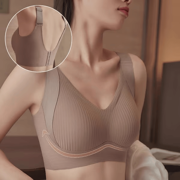 🎁Voorjaars Hot Sale 49% UIT - Geribbelde Push Up Verstelbare Draadloze BH voor Vrouwen