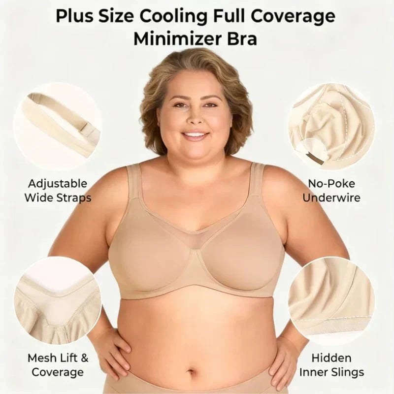 🎁 Laatste dag: Koop 1 krijg 3🔥💐Elegante doorschijnende full-cup plus-size beha voor dames 👍Verhelp verslapping van de borsten voorgoed