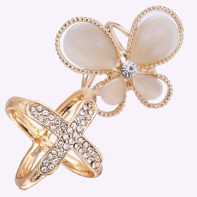 ❤️ ✨Koop 1 en krijg 1 gratis🔥Elegante dames sjaal met parel- en bloemenmotief en ringcli
