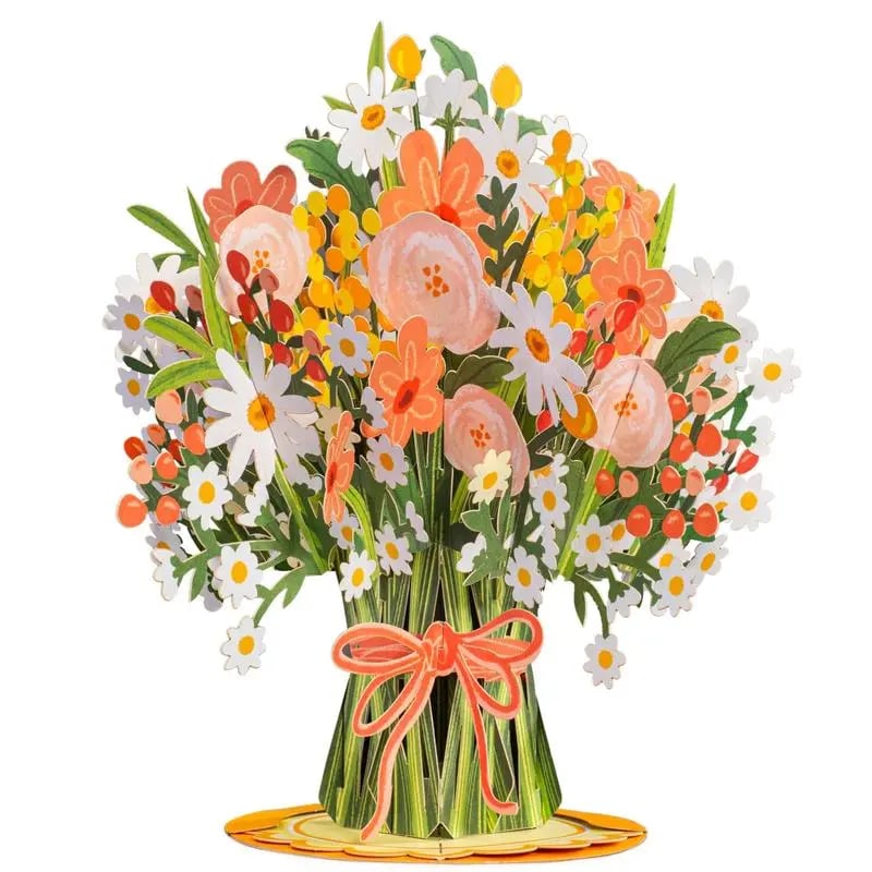 2-in-1 cadeau en decoratie voor elk moment 🌸 3D bloemenboeket pop-upkaart
