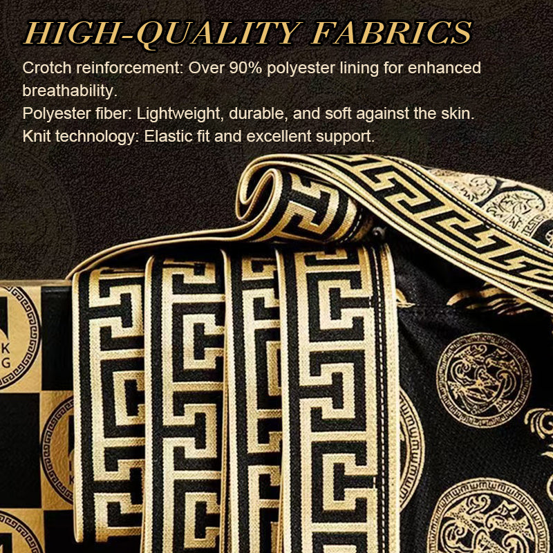 🖤 5-delige set Zwart-Gouden Heren Boxershorts 🖤