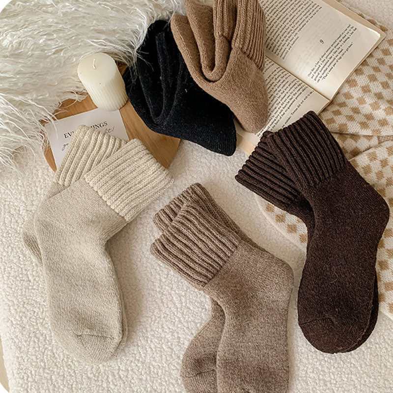 🌟Koop 1, krijg er 4 gratis🧦 Warme wollen sokken tot halverwege de kuit – perfect voor herfst en winter