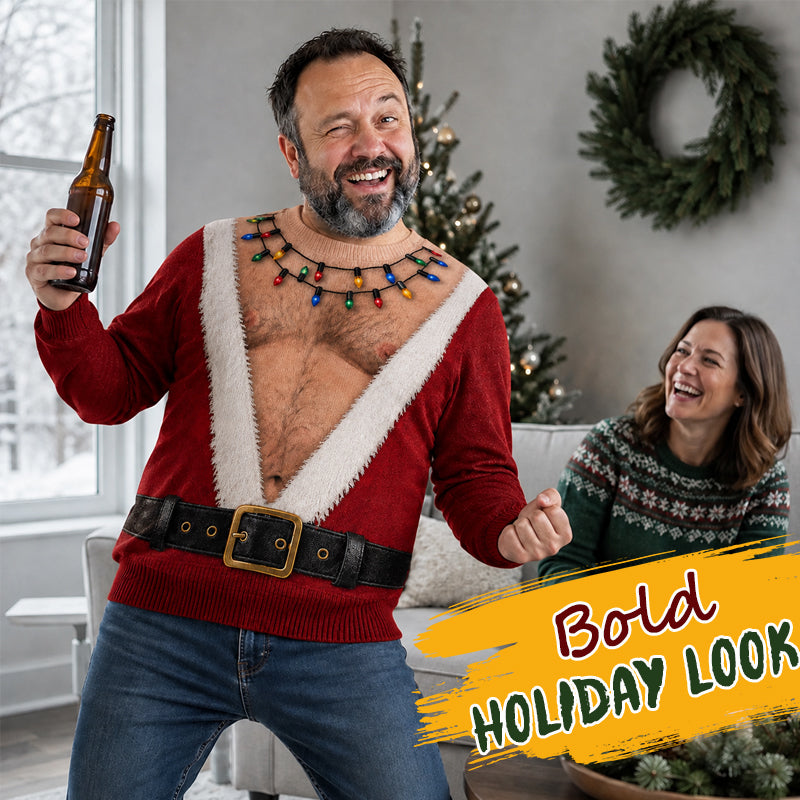 🎅😂 Het kerstshirt dat iedereen zal onthouden — grappig lange‑mouwen kerstshirt met kerstman‑print
