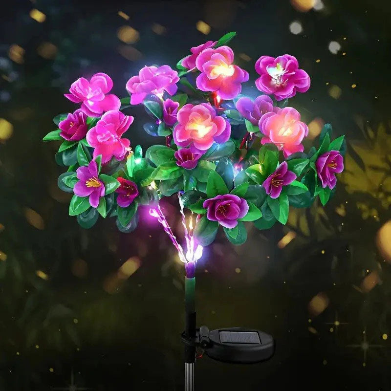 ⏳50 % de réduction pour une durée limitée⏰Lumière solaire sur piquet de fleur d'azalée de simulation💐💡