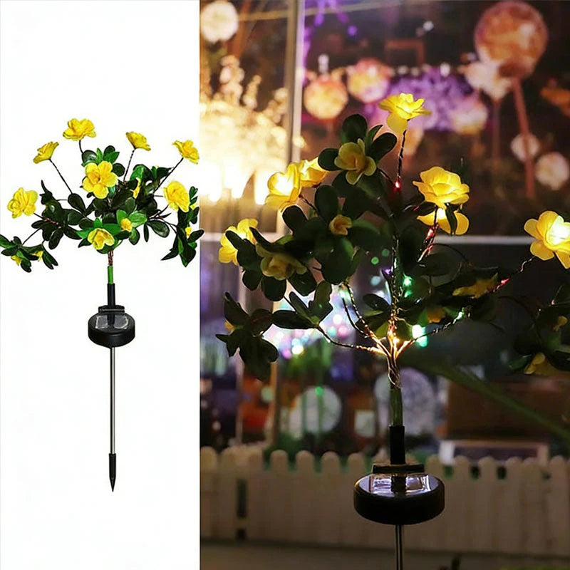 ⏳50 % de réduction pour une durée limitée⏰Lumière solaire sur piquet de fleur d'azalée de simulation💐💡