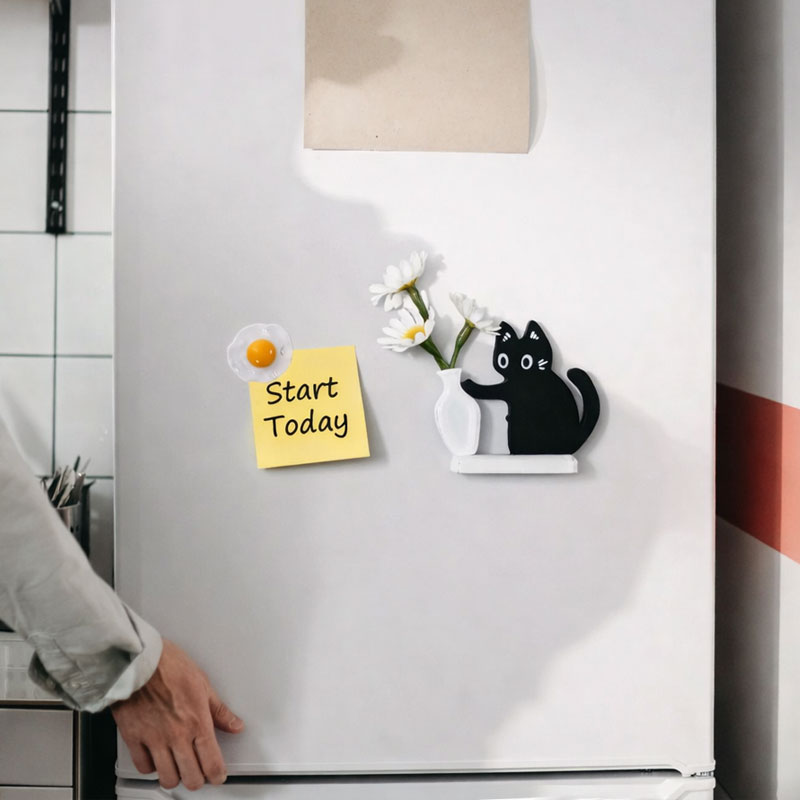 🔥  hot | Koop 1 en krijg 1 gratis 🐈⬛🖤  Zwarte kat koelkastmagneet