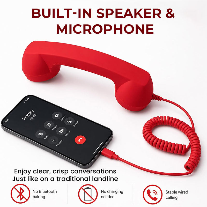📞 Retro telefoonhoorn voor Type‑C telefoons