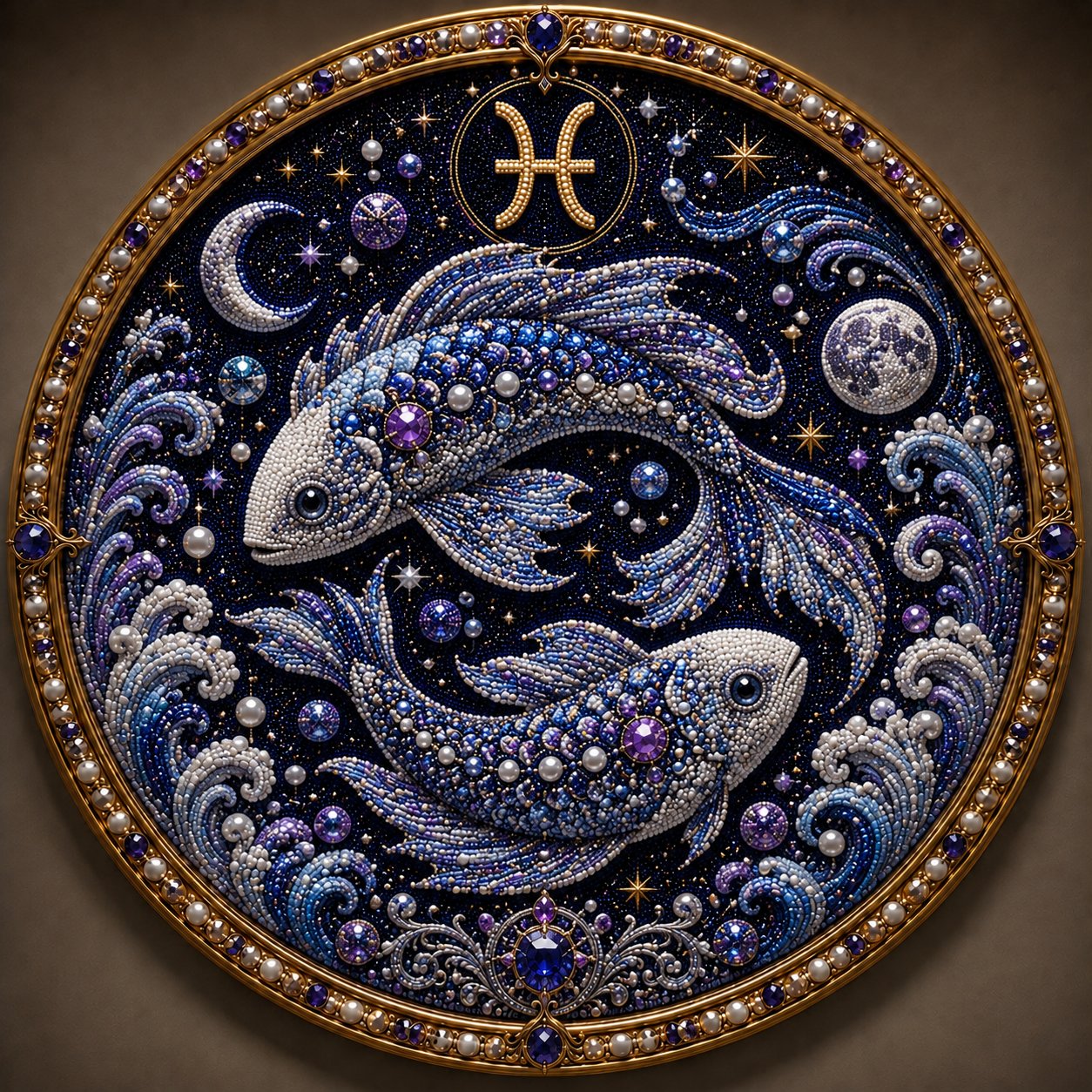 🌙 Magie Aan Je Muur! Luxe 3D Zodiak Parel Kunst Voor Een Sfeervol Huis 🔮