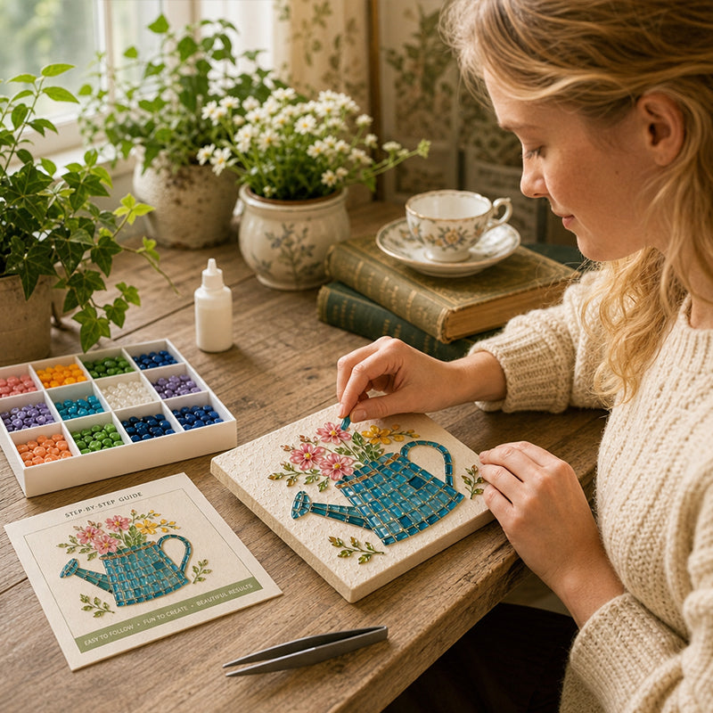 🌻🏡 Zelfmaak Mozaïek Kit voor Cottage Tuin – Maak jouw eigen meesterwerk