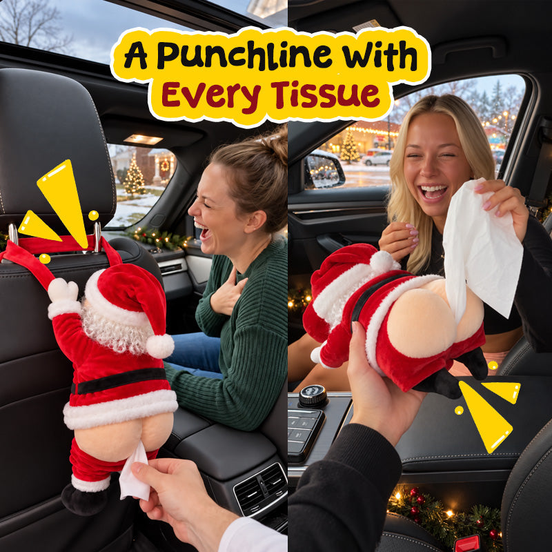 🎅 Hilarische tissueboxhoes met het achterwerk van de kerstman 🍑