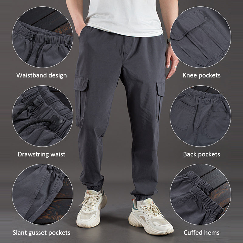 👖 Voorjaar/Zomer Heren Stretch Cargo Broek 👖
