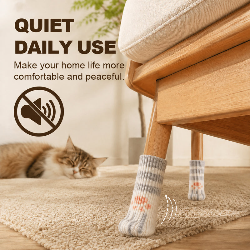 🐾🔇 Stillere vloeren, schattigere stoelen — Kattenpoot‑potenbeschermers