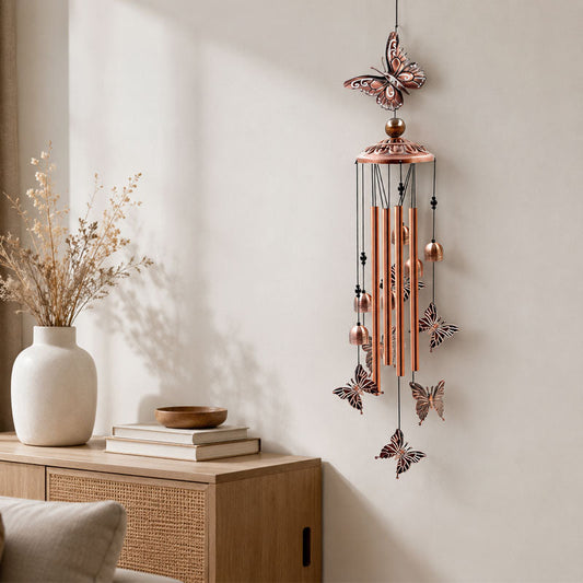 🎵 Rustgevende Vintage Metalen Windgong (90cm) — Creëer Je Eigen Zen-Oase Thuis ✨