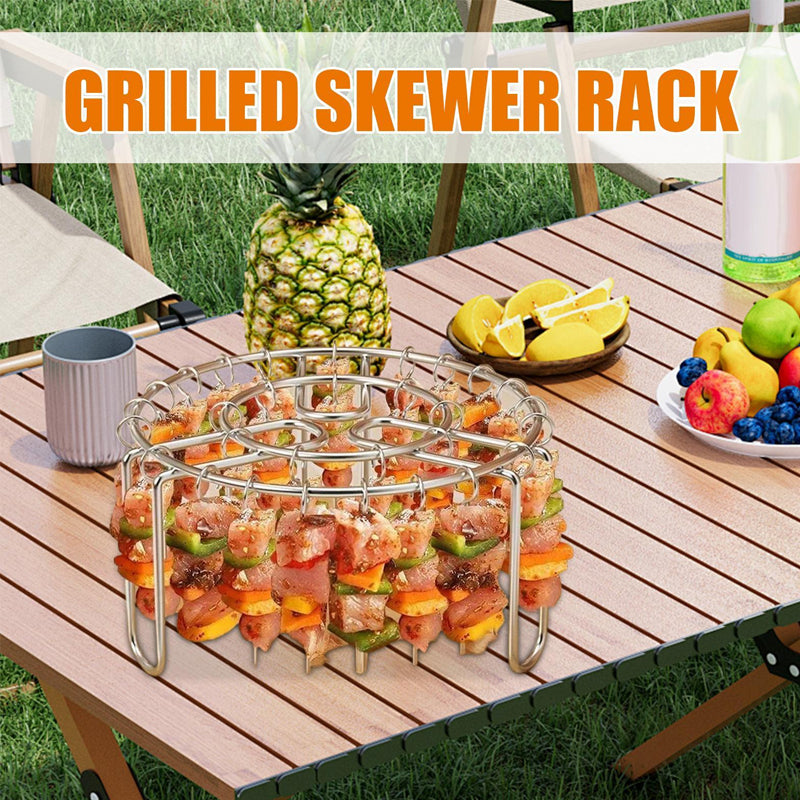 🔥 Spiesrek voor Airfryer – Verticaal kebabhouder van roestvrij staal voor airfryers, ovens en zelfgemaakte BBQ-snacks 🍢