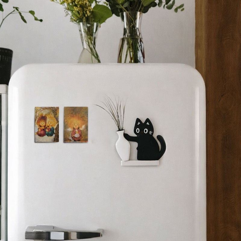 🔥  hot | Koop 1 en krijg 1 gratis 🐈⬛🖤  Zwarte kat koelkastmagneet