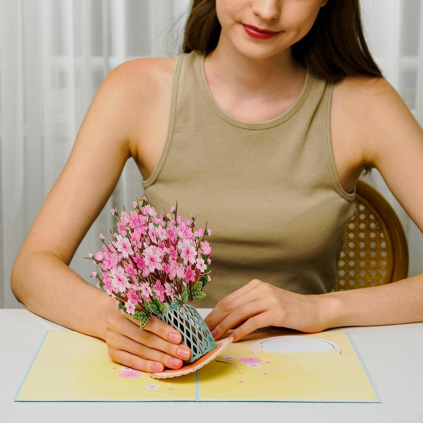 2-in-1 cadeau en decoratie voor elk moment 🌸 3D bloemenboeket pop-upkaart