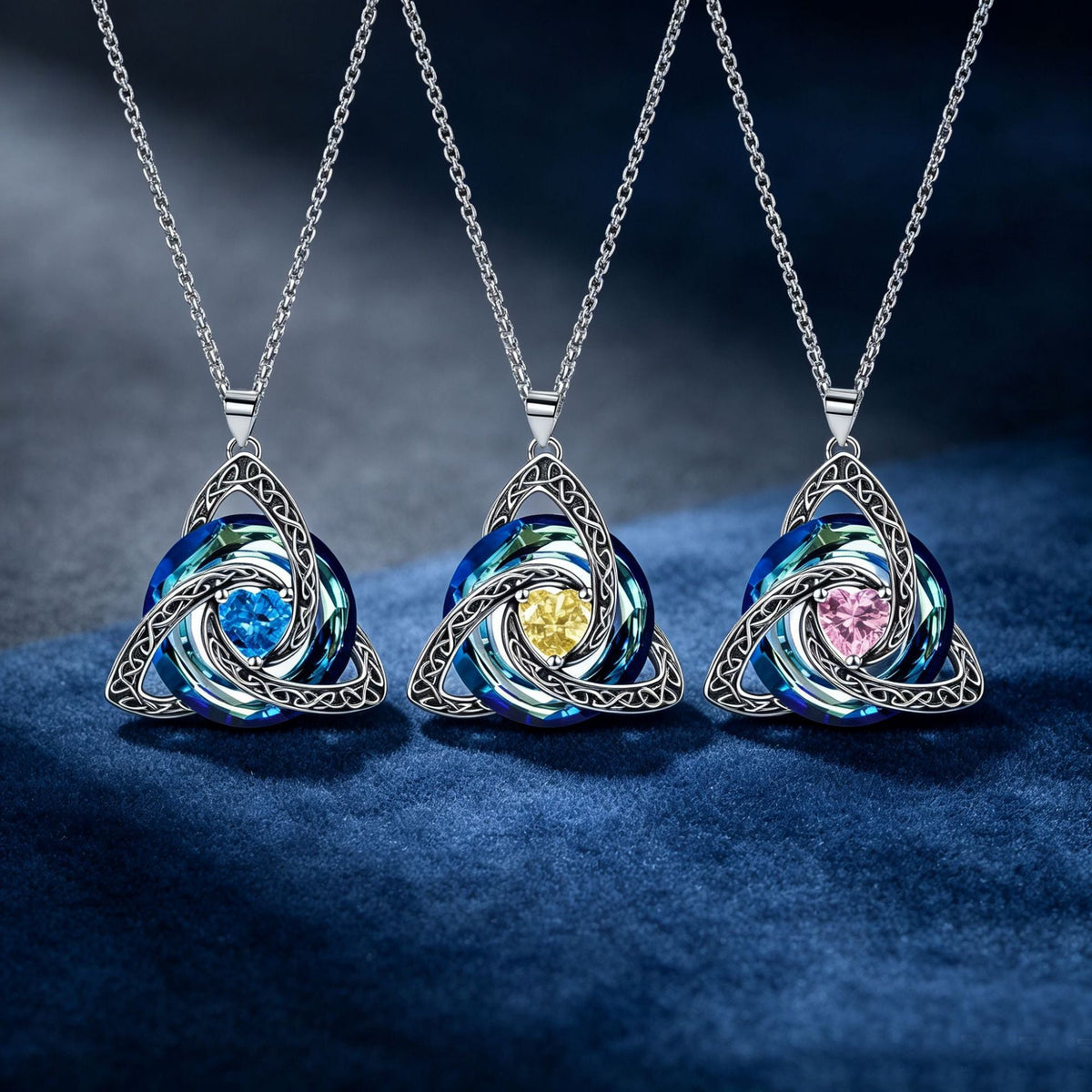 ✨ Geboortesteen Keltische Drieknoop Ketting – Betekenisvol symbool van liefde en verbondenheid ❤️
