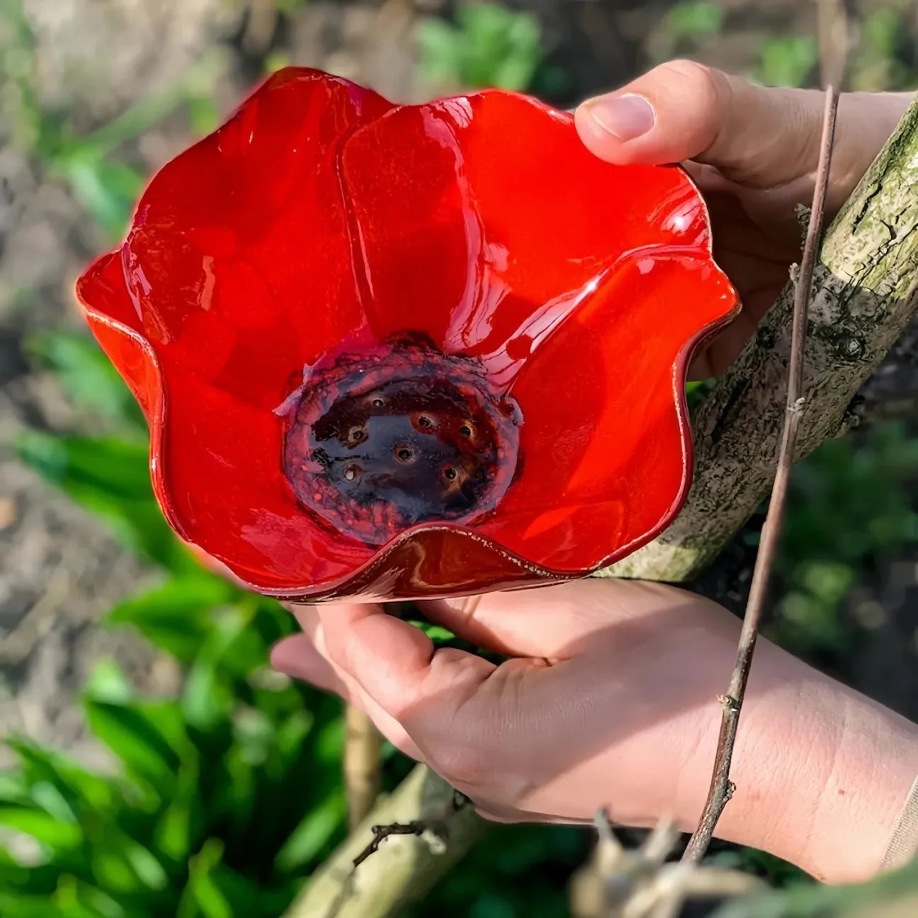 💖Handgemaakte Metalen Bloem Tuinpaal🐦