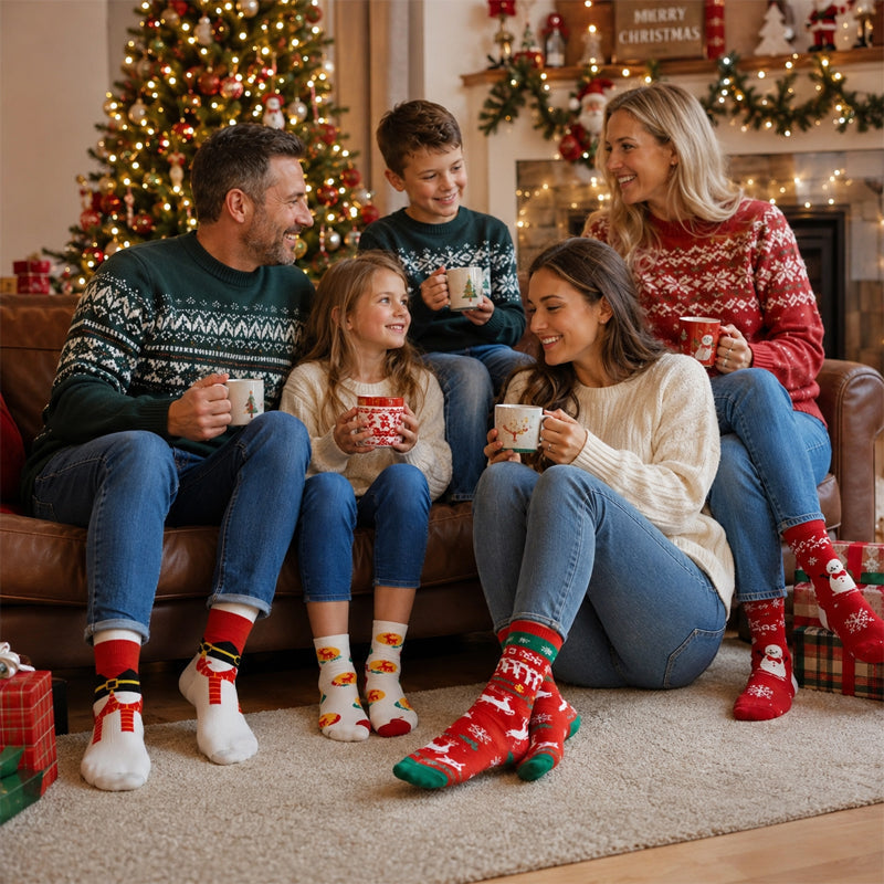 🎄 Kerst‑adventskalender sokken cadeaubox | 24‑vakjes feestelijke sokken adventskalender