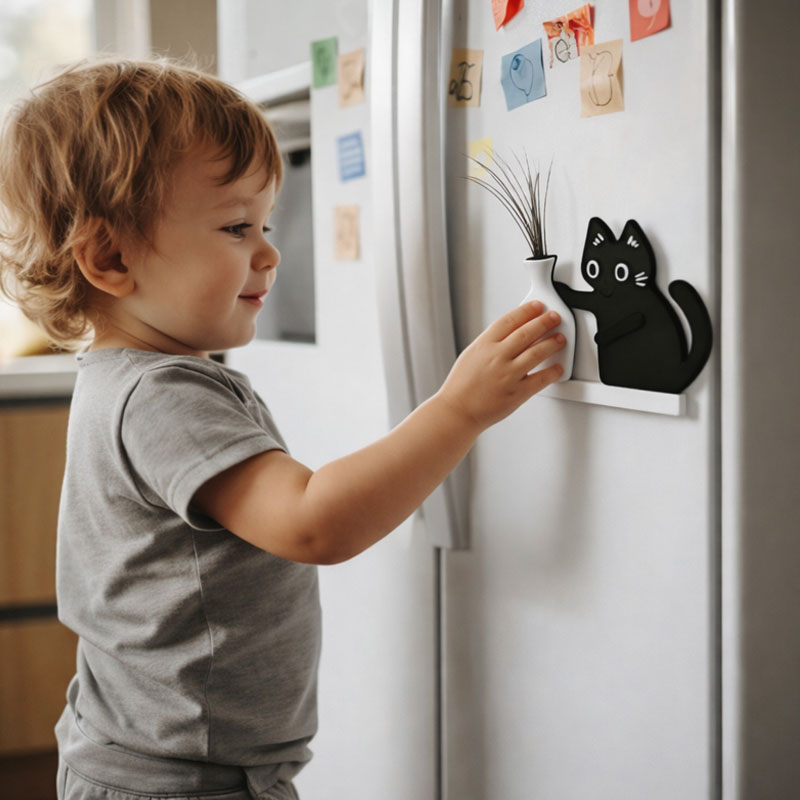 🔥  hot | Koop 1 en krijg 1 gratis 🐈⬛🖤  Zwarte kat koelkastmagneet