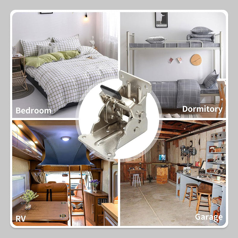 🔥Populaire nieuwe artikelen | ✨90 Degrees Self-locking Folding Hinge Anti-corrosion Invisible Connector