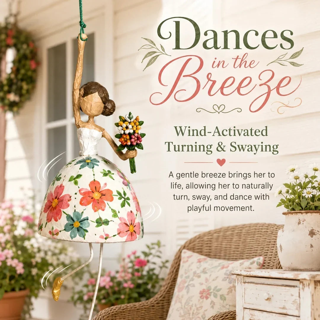 💃🌸 Laat jouw ruimte dansen — Speelse hangornament van een dansende dame