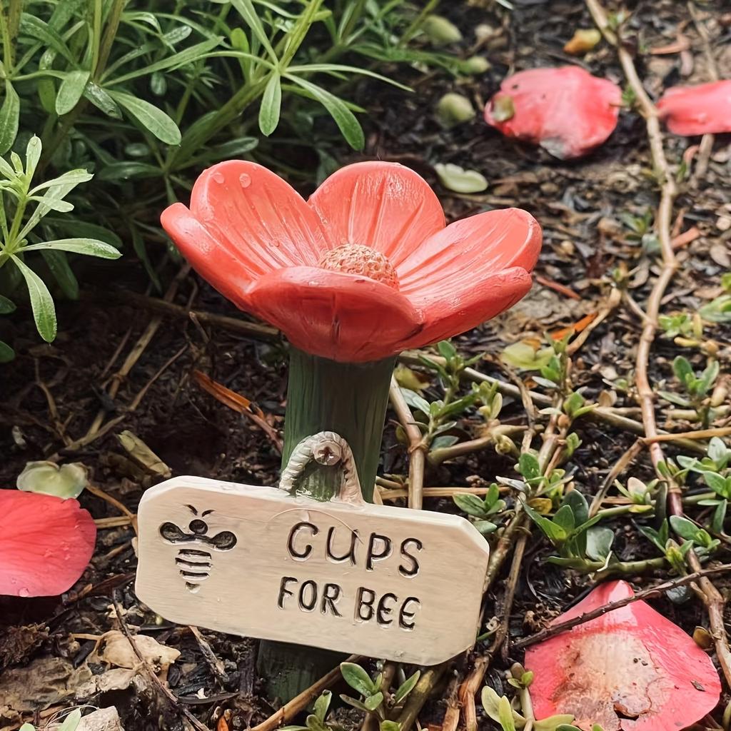 🌸🐝 Gepatenteerd bijen-/waterstation – 💧 Keramische bloem en beschermd tegen muggen en mieren