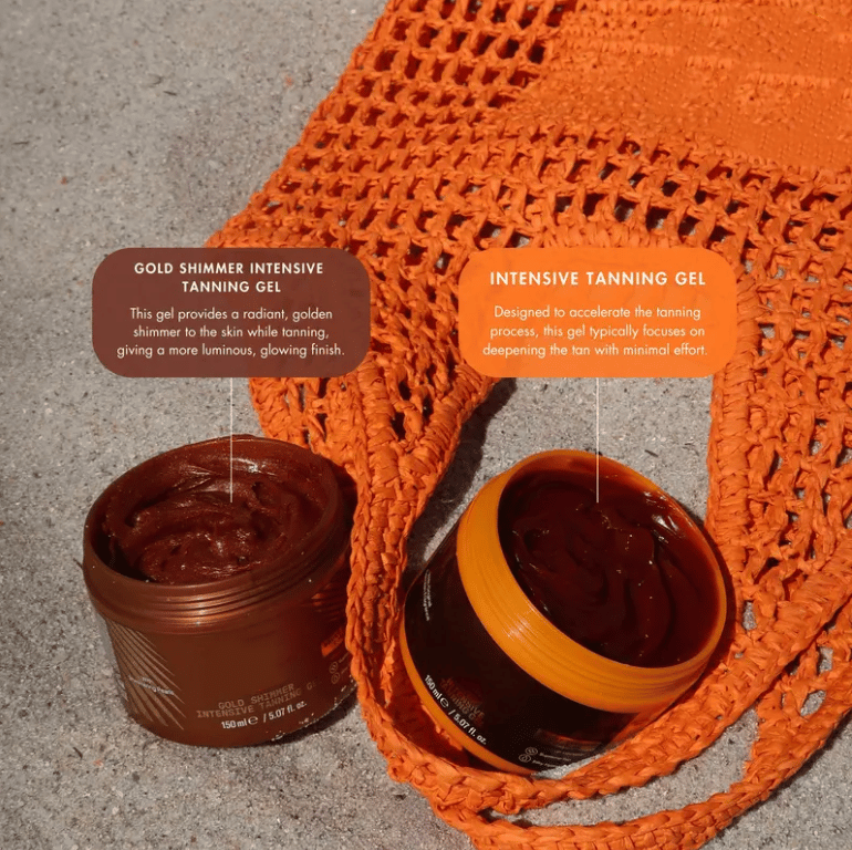 ⏳Aanbiedingen van deze week🔥Krijg een gouden gloed - Gold Shimmer Intense Tanning Gel!