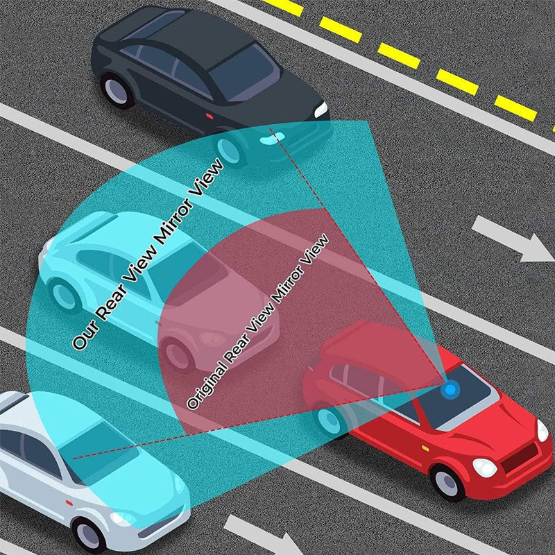 🚗 Veiligheidsgarantie - Universele clip-on panoramische achteruitkijkspiegel