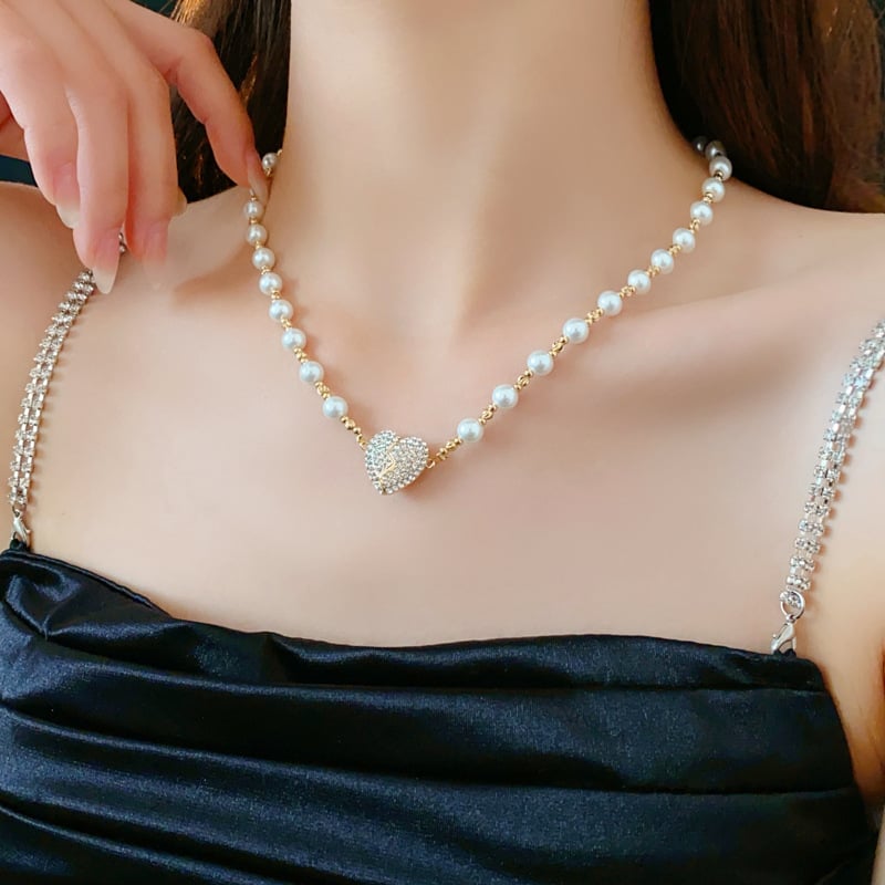 💖 The perfect gift for love and elegance - Nieuwe magnetische parel hartketting 💖