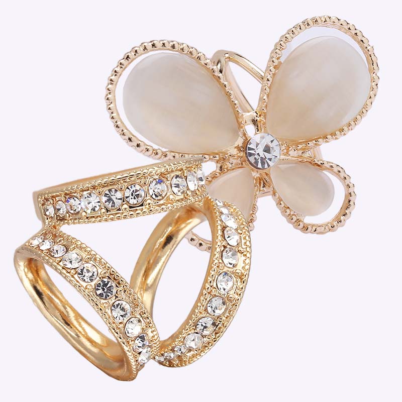 ❤️ ✨Koop 1 en krijg 1 gratis🔥Elegante dames sjaal met parel- en bloemenmotief en ringcli